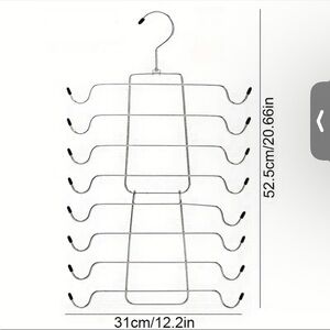 Set of 6 : 8 Multi-Layer Metal clothing Hangers for organization